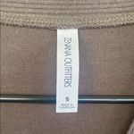 Zenana Outfitters  Camo Green Brown Solid Button-Up Cardigan Photo 1