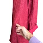Eileen Fisher Jacket Organic Linen Doubleweave Coat Pocket Women’s Medium Red Photo 10