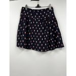 Madewell  Skirt‎ Womens Size 0 Silk Geometric Print Navy Blue Lined Mini Photo 5
