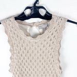 J.Crew Pointelle Sleeveless Crochet Knit Lined Sleeveless Sweater Dress Medium Photo 4