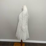 Free People One Dress Bella Note Eyelet Flower Babydoll Whimsical Boho White Photo 9