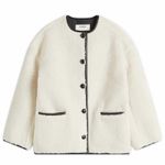 NWT 4TH & RECKLESS YANIS JACKET XXL Shearling Boxy Fit White Photo 3