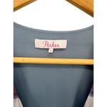 Parker  Abstract Print Ruched Mesh Dress Long Sleeve Bodycon Size 4 Watercolor Photo 2