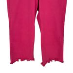 Sneak Peek Hot Pink Mid Rise Kick Flare Jeans size 18 NWT Cropped Raw Hem Photo 5