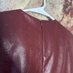 Commense Faux Leather Panel Pleated Dress size xs Purple Photo 5