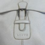 Loewe Vintage White Pebbled Leather Buckle Flap Crossbody Bag - Preowned Photo 3