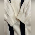 Theory 100% cashmere Elegant Cream and Black Open Front Cardigan NWOT Photo 4