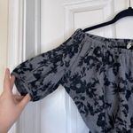 Free People Shades of Cool Off the Shoulder Blouse Top Floral Gray Size Small Photo 3