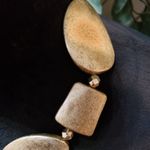 Women's Jewellery Goldplated Brass Link Collar Necklace with Lobster Clasp Gold Photo 3