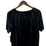 Spring + Mercer Women's Black Velvet Short Sleeve Tee Shirt Size Small Photo 6