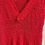 Talbots Vintage 80’s spring red knit reversible sweater vest petite Photo 2