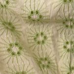 ZARA  Eyelet Embroidered Puff Sleeve Square Neck Peplum To Green Women Size XL Photo 1