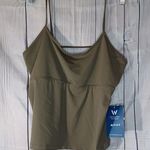 White Sierra  Women's Olive Green Spaghetti Strap Cropped Top NWT Photo 0