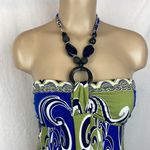 Valerie Bertinelli  Maxi Print Sleeveless Halter Resort Dress 8 Photo 1