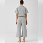 Eileen Fisher Eileen Fisher Organic Cotton Linen Ticking Striped Jumpsuit Wide Leg Cropped XL Photo 8