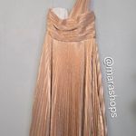 ALC Frank A.L.C. Pink Rose Gold Aurora Pleated One Shoulder Midi Dress Photo 6