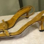 Good American Velvet Yellow & Gold Slide On Heels Photo 1