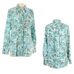 Prologue  long sleeve ice blue button up top size small NWOT Photo 1