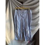 Vintage Gingham Check Cropped Blue Capri Pants 14 Cotton Preppy Euro Cottagecore Photo 1