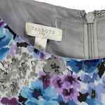 Talbots Floral Sleeveless Midi Dress Blue Purple Gray Size 6 Garden Career Aline Photo 3