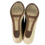 J.Crew Canvas Espadrille Wedges Shoes 8 Black AL003 Closed Toe Slip-On Photo 7