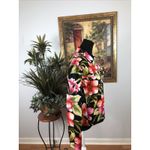 Caribbean Joe  Women's Blazer Top Blouse Size M Long Sleeves Black Multicolor Photo 2