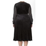 Dalia MacPhee Black Velvet Dress Size 1X Surplice Sheer Celestial Whimsy goth Photo 1