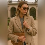 Vintage 70s 80s Genuine Suede Leather Brown Purse Tucked Bow Photo 5