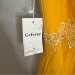Women's Goldenrod Yellow Formal Dress Size 14 Wedding Guest Semi Photo 3