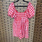 Day + Moon Pink And‎ Red Plaid Romper Size Large Photo 1