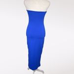 Meshki Cobalt Blue Strapless Bodycon Midi Dress Size Medium Photo 5