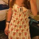 Forever 21 Floral Ruched Lace Bodycon Dress Photo 0