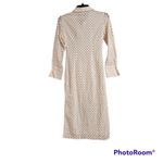 ZARA  small fitted open work embroidered long sleeve dress Photo 2