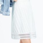 J.Crew striped eyelet skirt white flared skirt office career wear Photo 0
