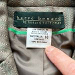 Harvé Benard Harve Benard Vintage Wool Blazer Jacket Womens Size 10 Brown Green Striped Photo 6