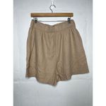 Buffalo David Bitton NEW  High Rise Shorts Tan Linen Blend Stretch Pull On Photo 4