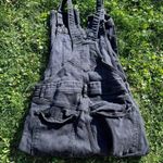 Old Navy BLACK DENIM DISTRESSED OVERALLS Photo 4