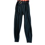 Les Lunes Colorblock Jumpsuit Sleeveless Wrap Front Belted Stretch Small Medium Orange Photo 4