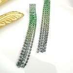 ZARA New! 's Night Out Glass Gems Earrings Photo 5