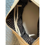 Lulu Guinness Handbag White Top Handle Satchel Zip Close Pockets Silver Accents Photo 7