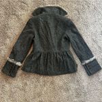 Cynthia Steffe wool tweed Peplum coat rabbit fur trim size 4 Photo 7
