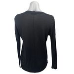 AQUA Women's Black V-neck Long Sleeve Knit Pullover Sweatshirt Sweater Top Sz XS Photo 1