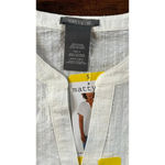 matty m NWT  Ladies' Cotton Popover Woven Split Neck Top White Size S casual Photo 7