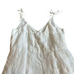 McGuire Denim McGuire White Linen Sleeveless Jumpsuit Partial Button-Down Pockets Size Small Photo 7