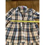 Francesca's Miami Plaid Tiered babydoll Shirt Mini Dress S Blue Photo 8