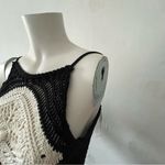 ZARA  halter neck black white sleeveless knit crochet maxi pullover dress small Photo 1