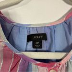 J.Crew  Belted Metallic Stripe Tiered Mini Dress Medium Petite Pink Purple Blue Photo 5