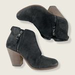 Rag and Bone Margot Waxed Black Suede 3" Stacked Heel Ankle Boots 36 6 Photo 1