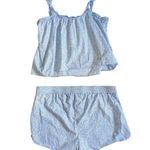J.Crew Smocked Tank Pajama Set Soft Cornflower White Womens 2XL Sleepwear XXL Photo 5