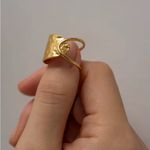 Boutique Yellow Gold Unique Adjustable Cuff Ring‎ | 925 Sterling Silver Photo 13